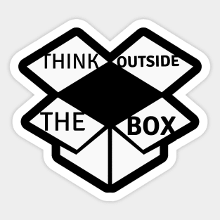 Think Outside The Box - White Box Sticker